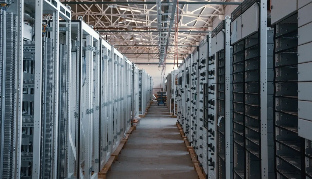 Data centre equipment room protected by data center perimeter security system and access control