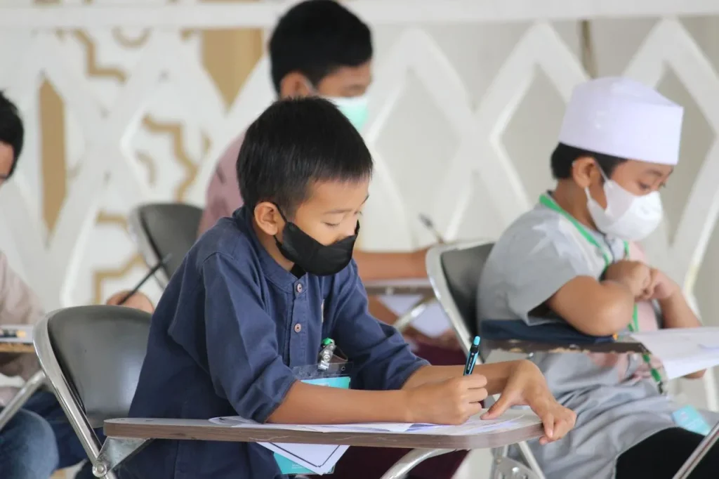 School computer lab protected by student access control system and restricted area monitoring